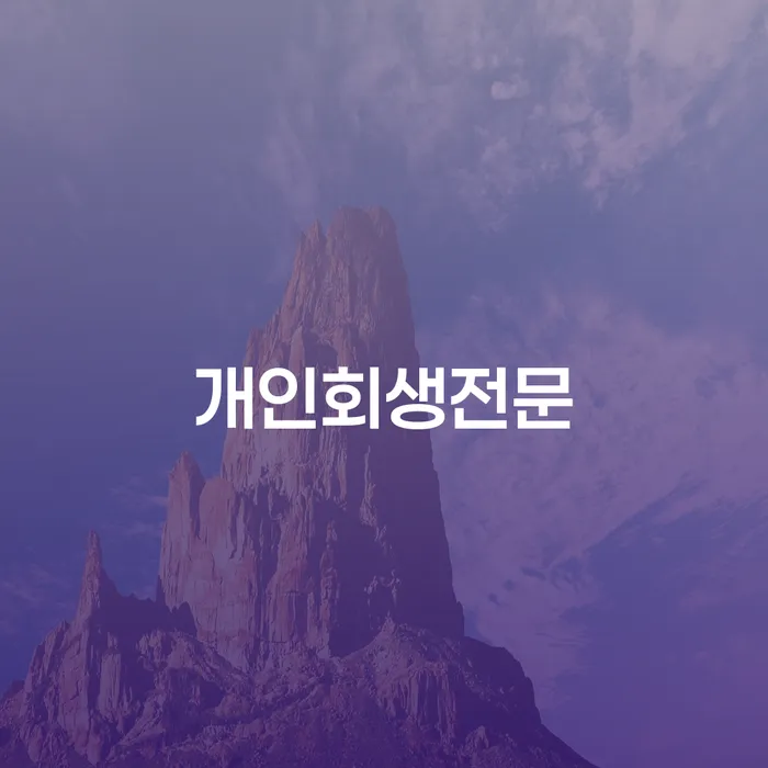 주식채무 개인회생으로 해결 체크리스트