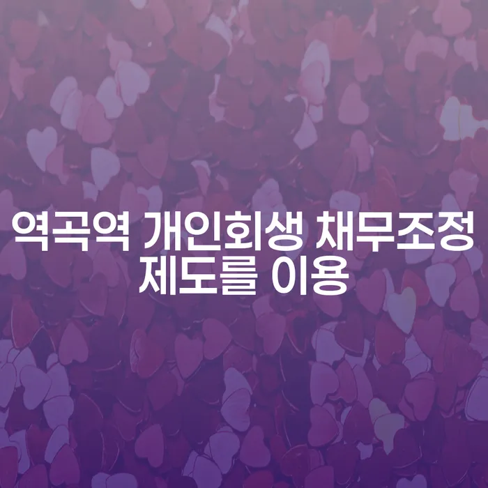 역곡역 개인회생 채무조정제도를 이용
