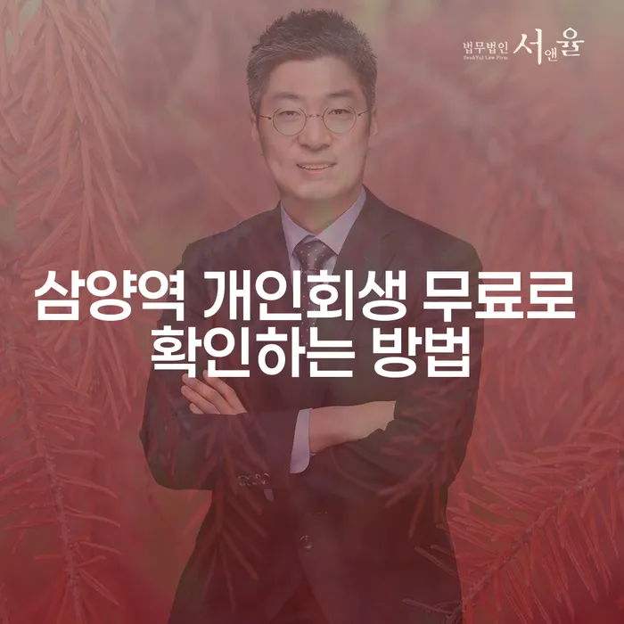 삼양역 개인회생 무료로 확인하는 방법
