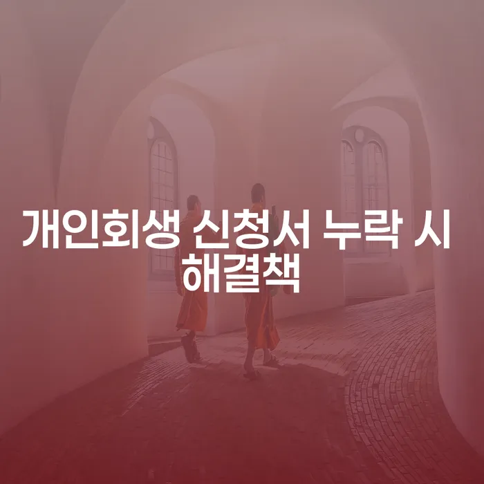개인회생 신청서 누락 시 해결책이 궁금하신가요?